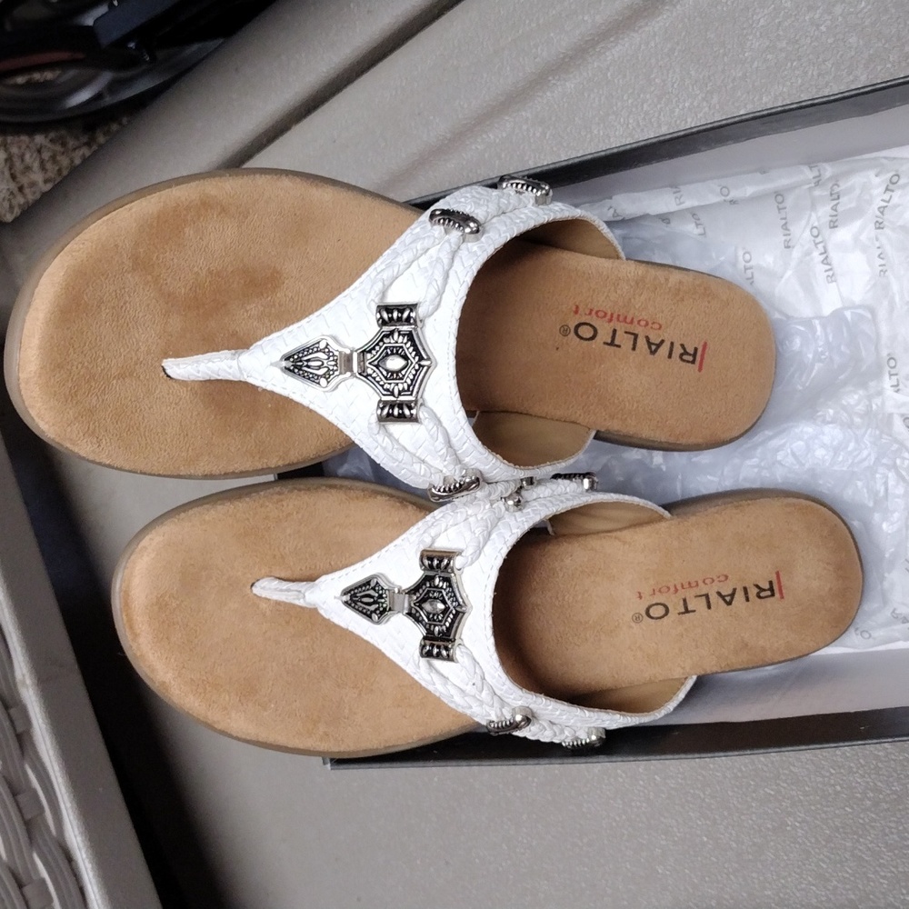 Rialto white nautical sandal 6.5